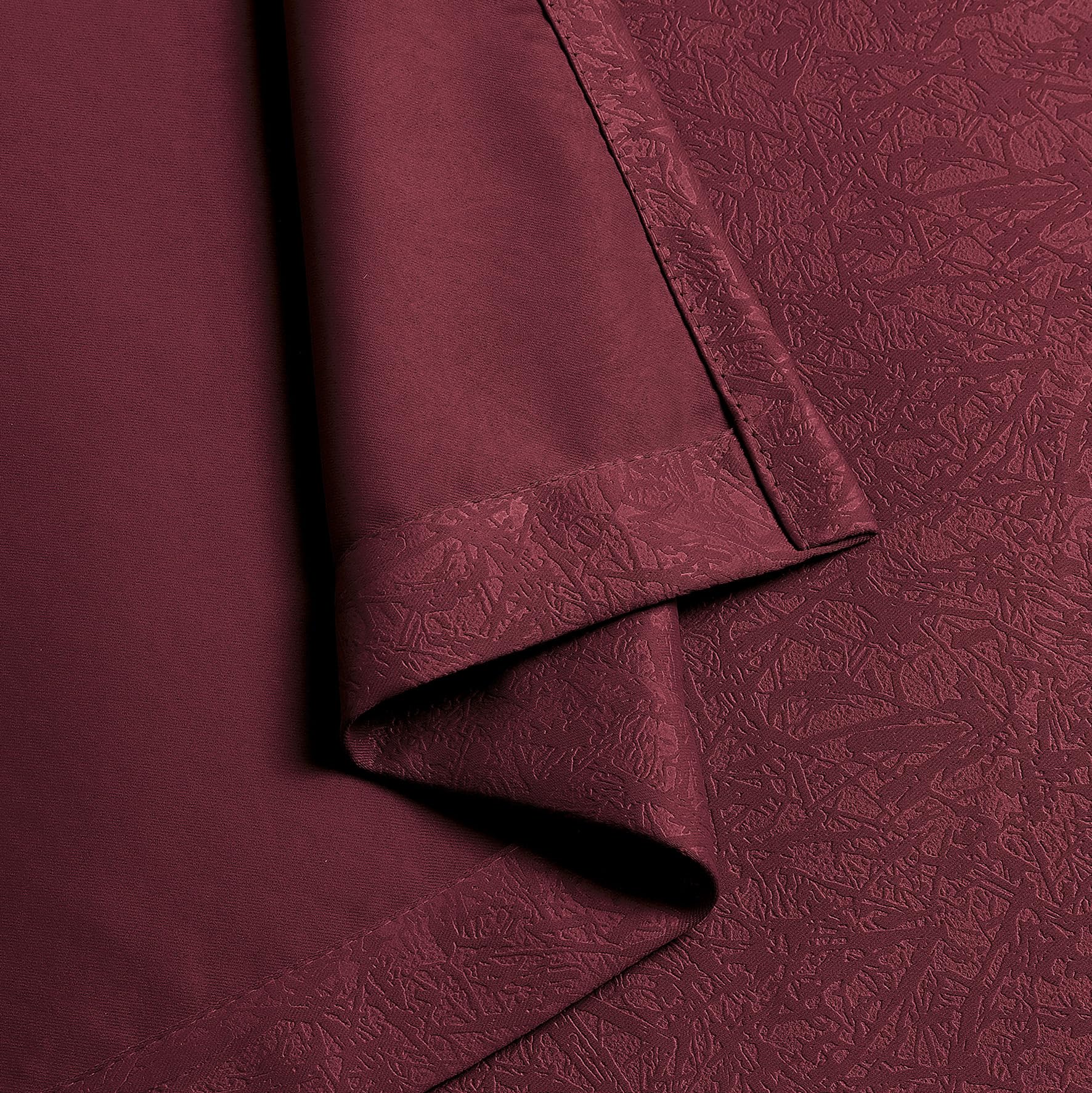 Luxury Embossed Leaf Jacquard Blackout Curtains