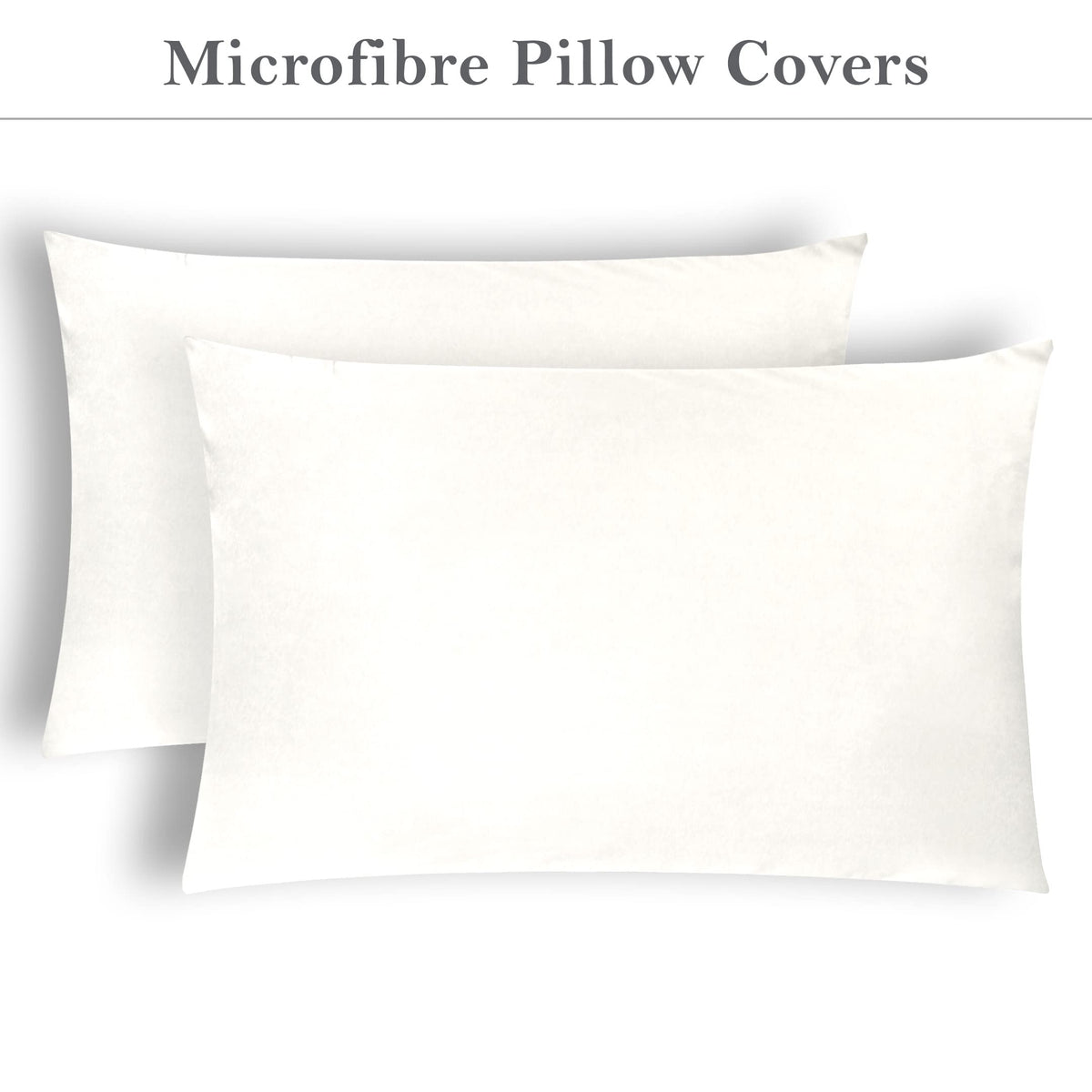 Premium Brushed Microfibre Pillowcases – Set of 2