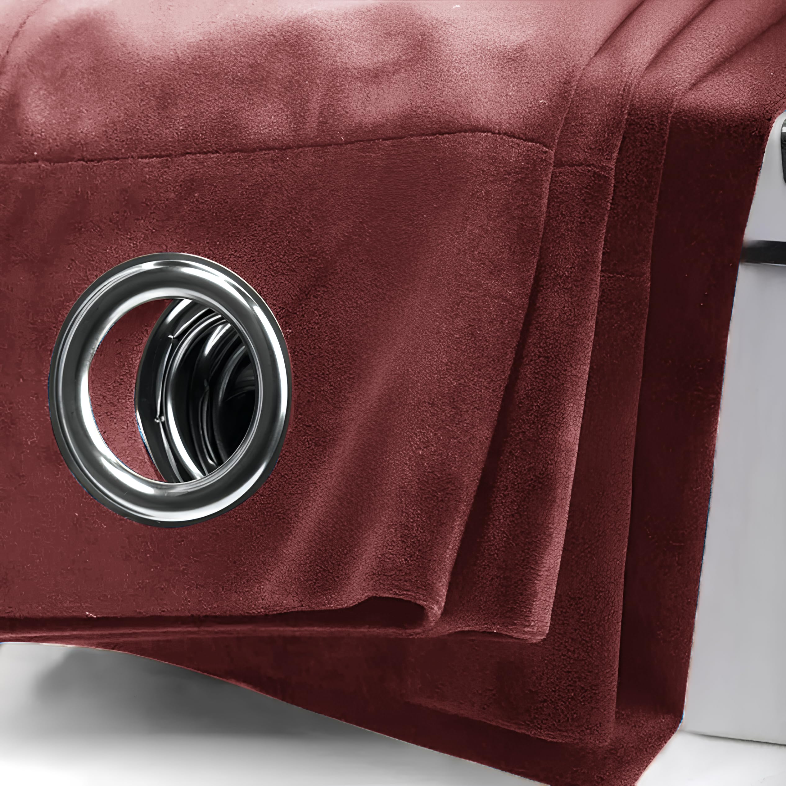 Opulent Dreams Crushed Velvet Curtains - Fully Lined & Room Darkening - Eyelet Ring Top for Bedroom & Living Room - Includes Two Tie Backs - Pair of Panels