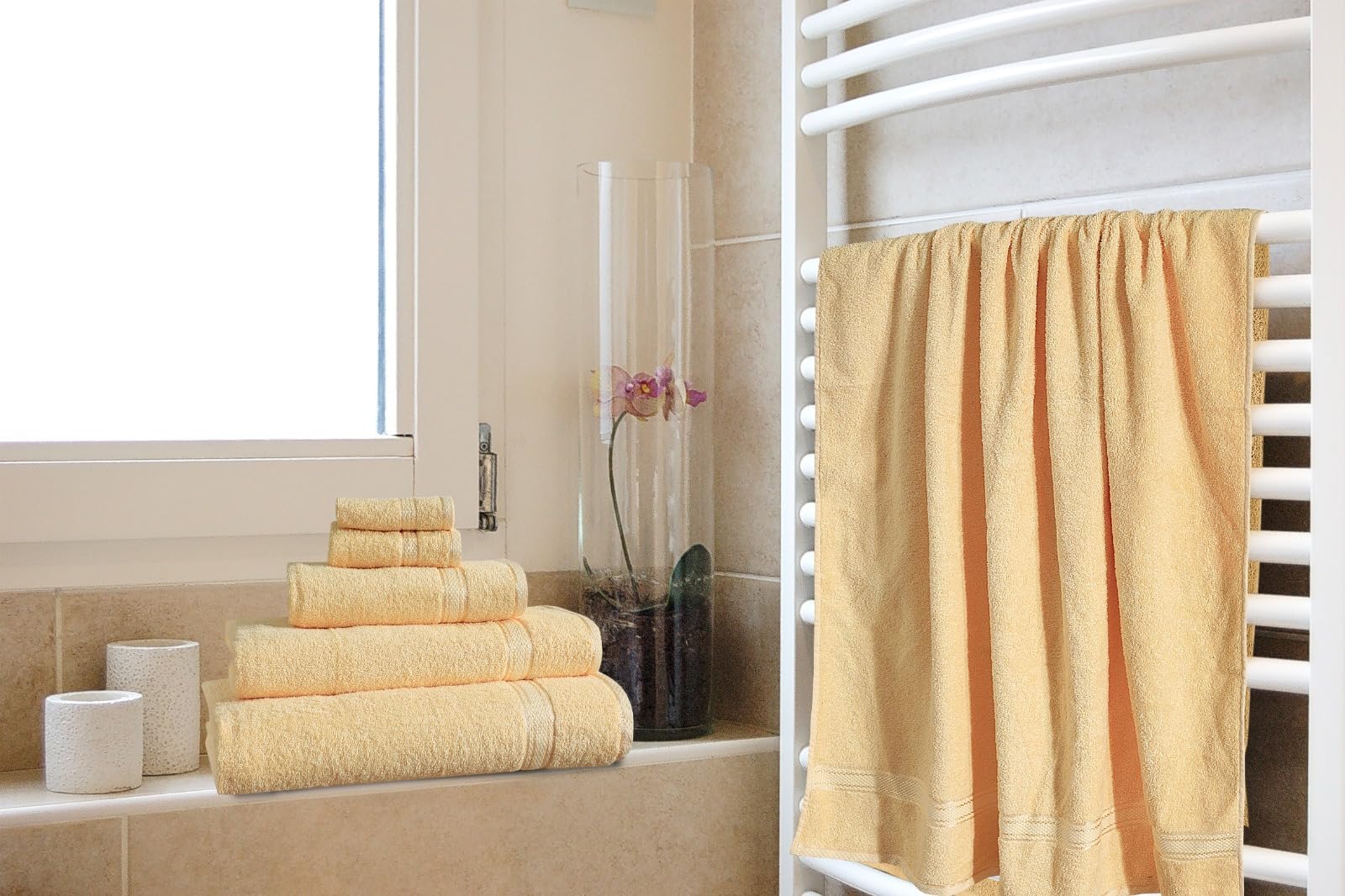 Opulent Dreams 100% Egyptian Cotton Towel Sets – Soft, Absorbent, Quick-Dry – Includes Bath Sheets, Bath Towels, Hand Towels – Luxuriously Easy to Wash - Opulent Dreams