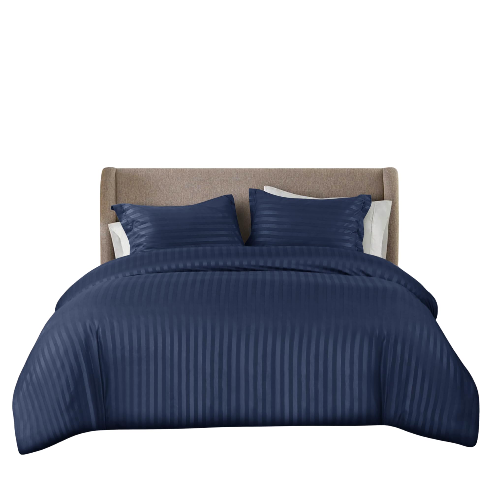 Opulent Dreams Striped Duvet Cover Set – Ultra-Soft Microfibre Bedding Set – with Quilt Cover and 2 Pillowcases