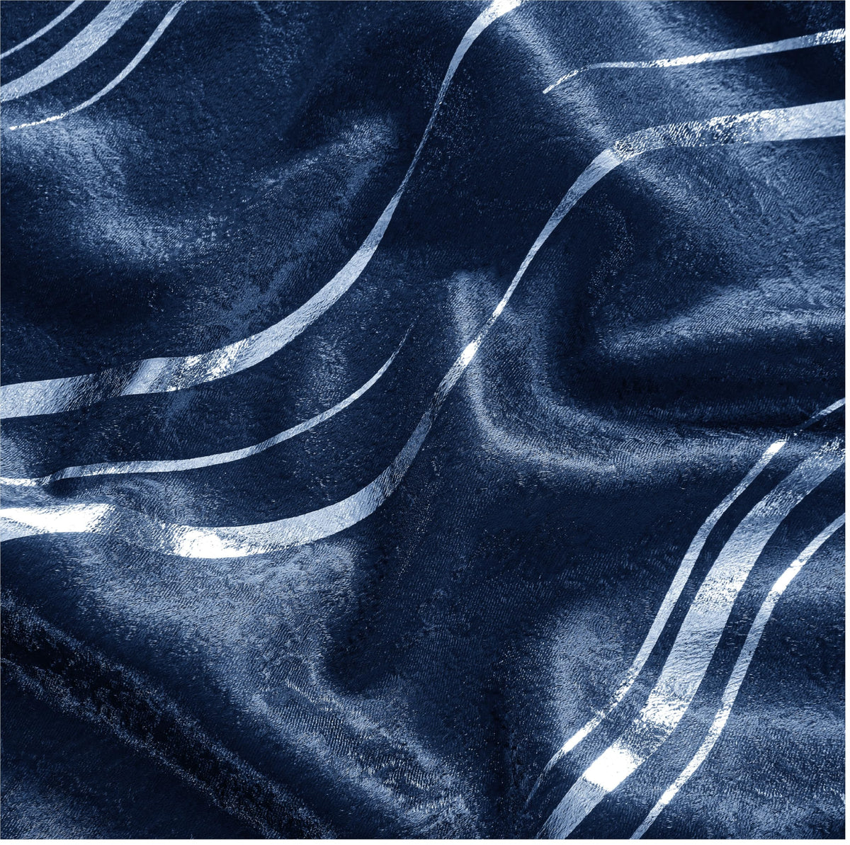 Premium Silver Wave Room Darkening Curtains – Pair