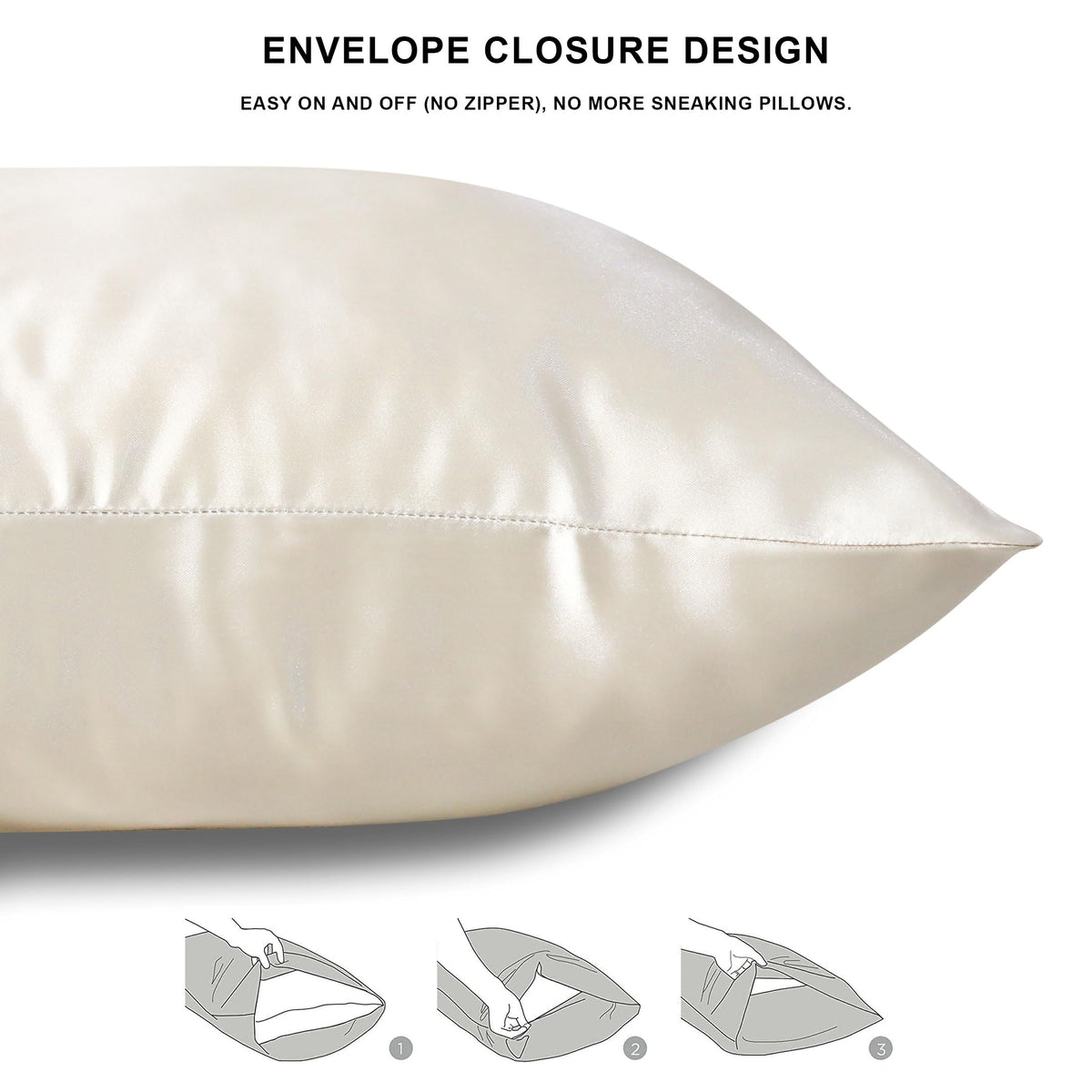 Luxury Satin Pillowcases – Set of 2