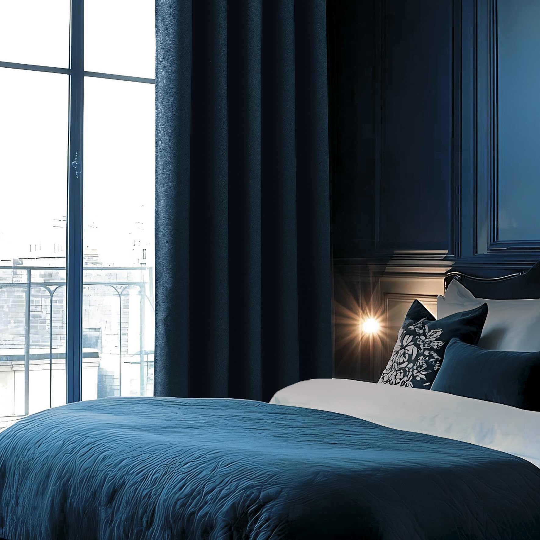 Luxury Embossed Leaf Jacquard Blackout Curtains