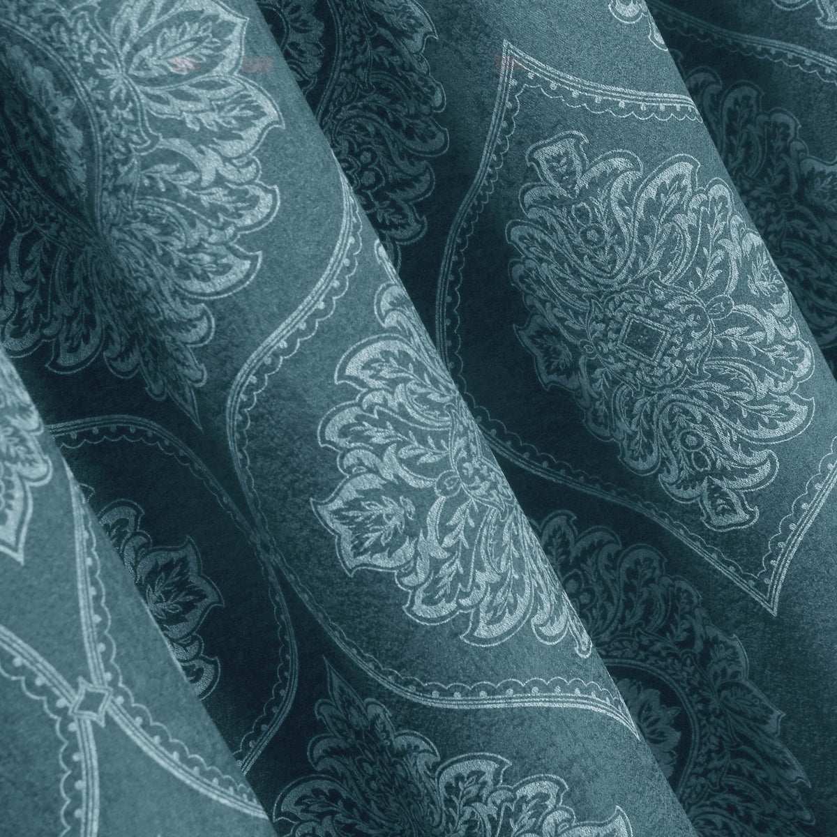 Premium Damask Room Darkening Curtains – Pair