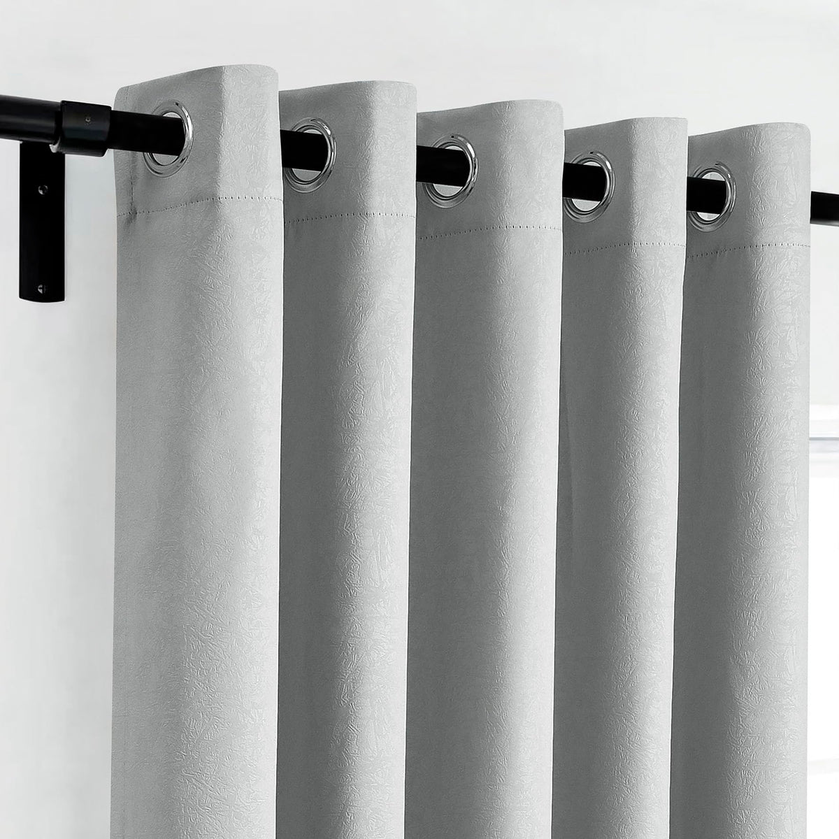 Luxury Embossed Leaf Jacquard Blackout Curtains