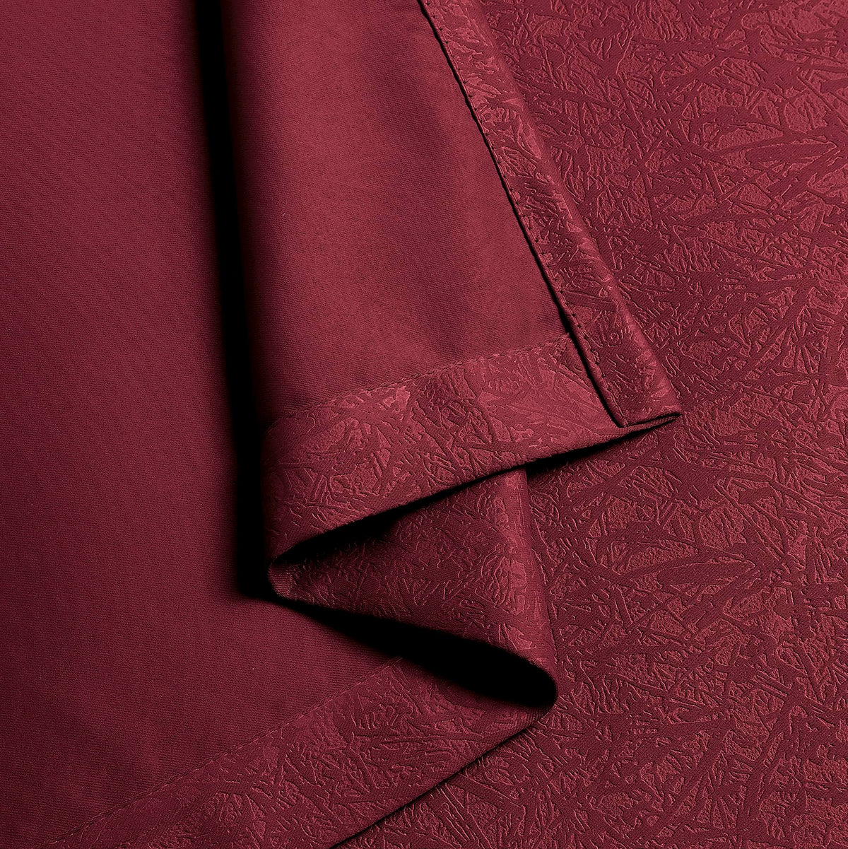 Luxury Embossed Leaf Jacquard Blackout Curtains