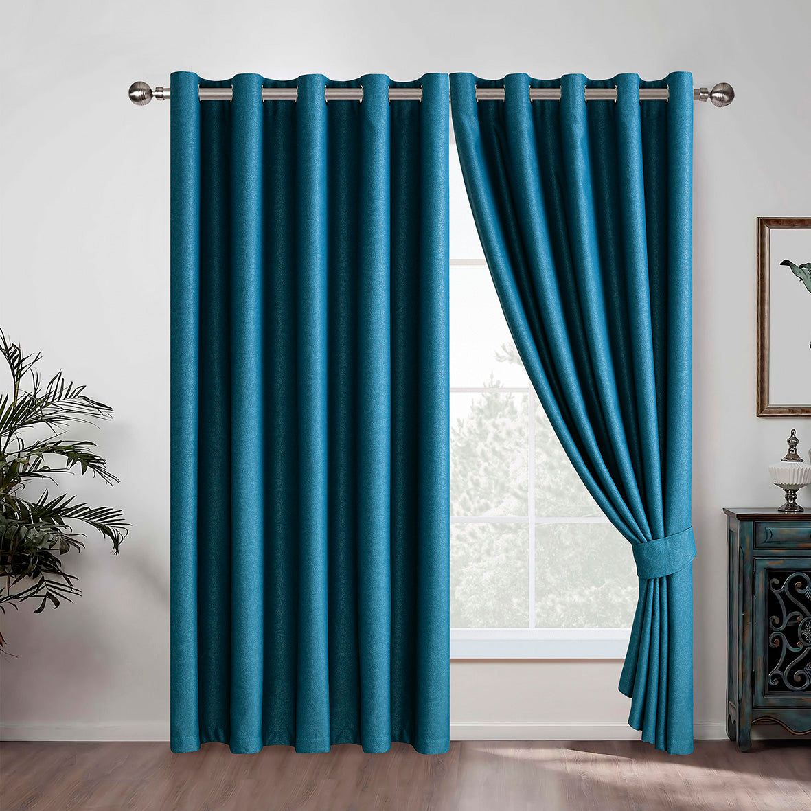 Embossed Luxury Textured Blackout Curtains