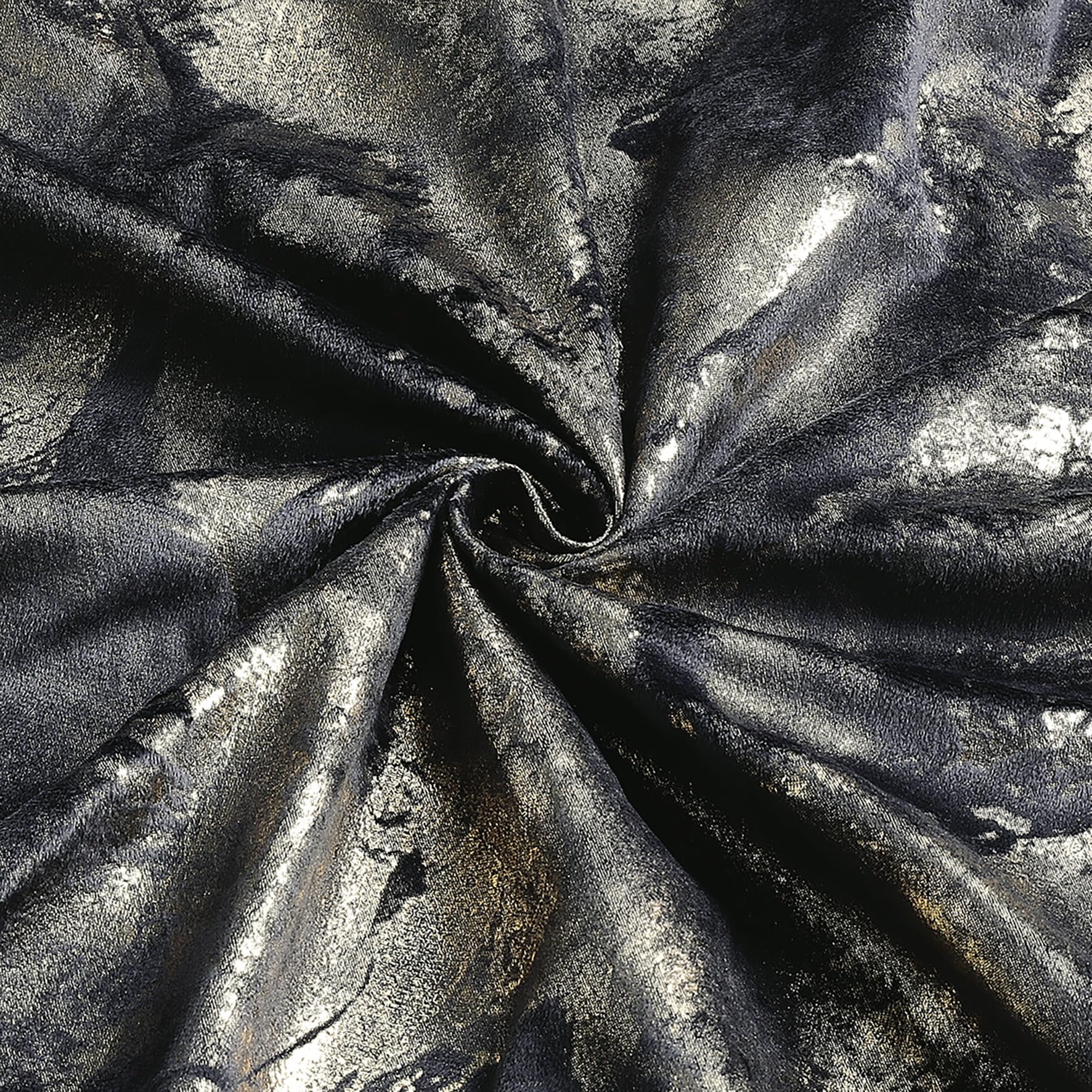 Luxury Metallic Marble Velvet Curtains – Pair