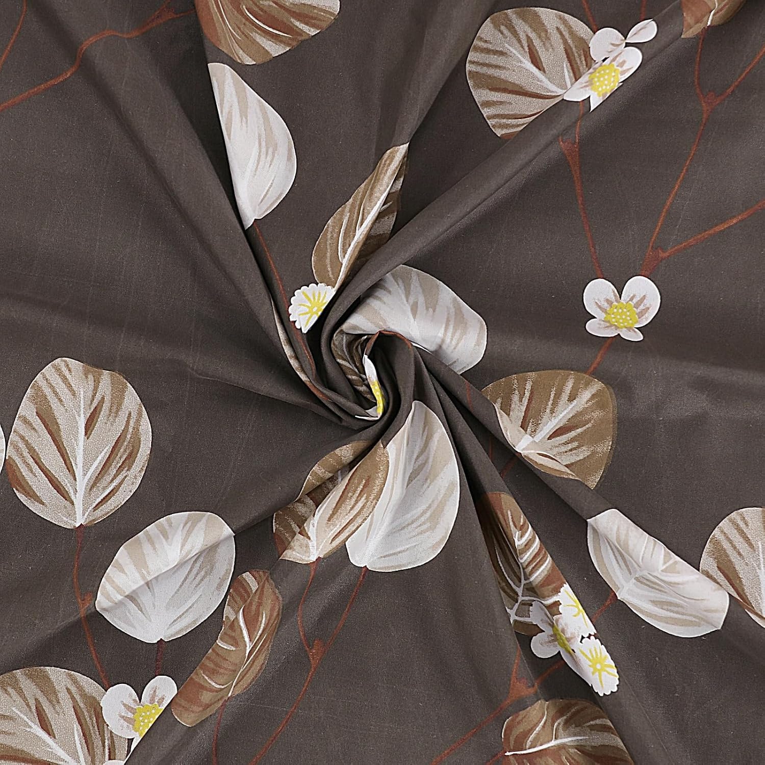Living Premium Dark Brown 4-Piece Microfiber Duvet Set