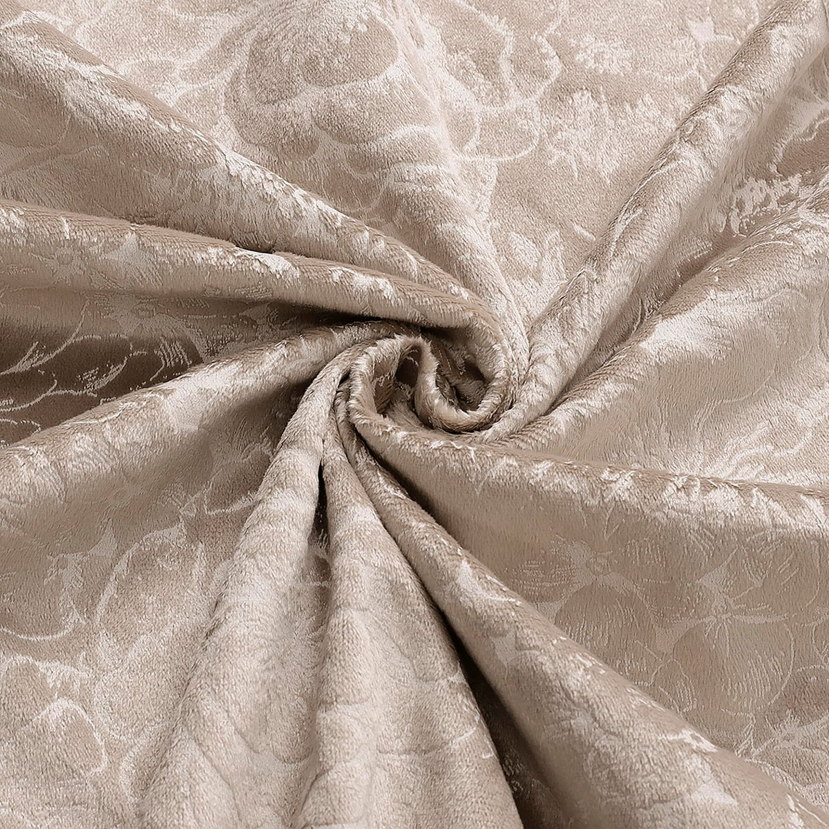Luxury Floral Jacquard Velvet Curtains – Pair