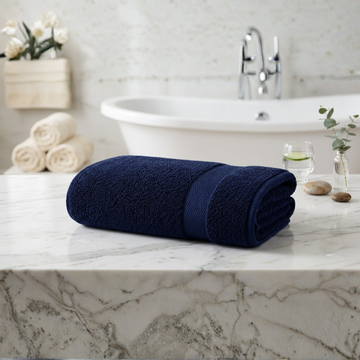 Living Luxury Egyptian Cotton Towel Set – Navy
