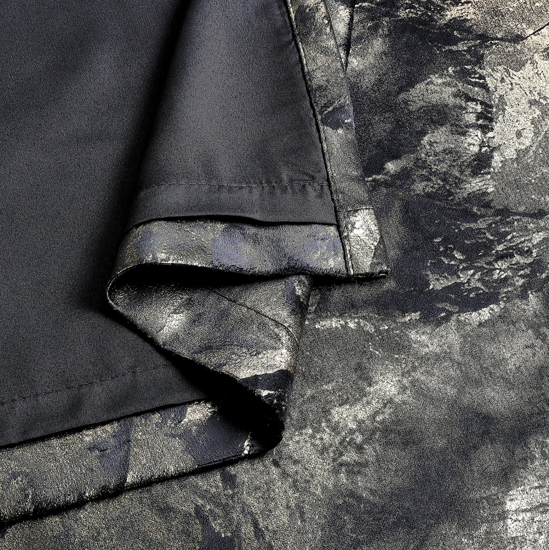 Luxury Metallic Marble Velvet Curtains – Pair