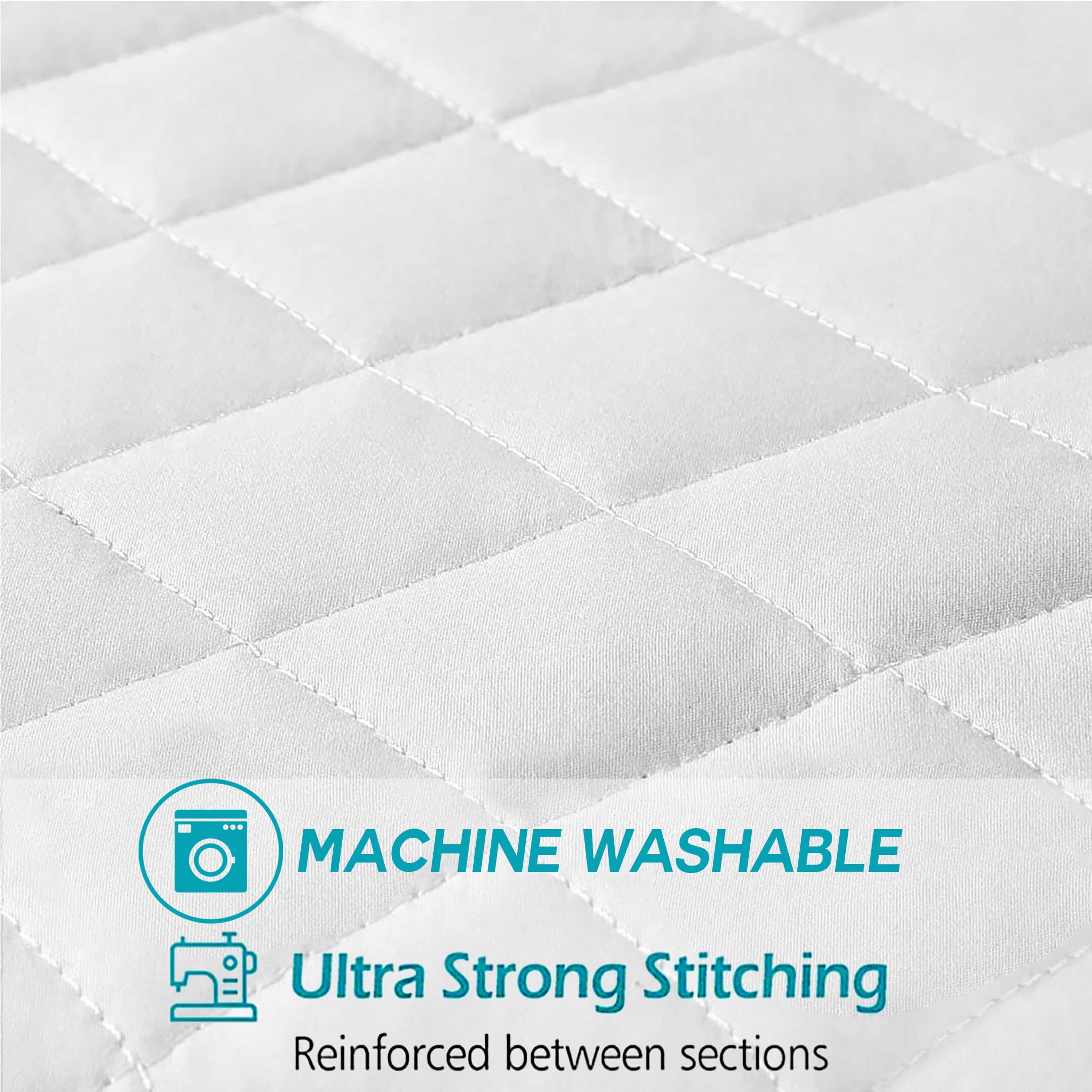 Opulent Living Quilted Mattress Protector – Extra Deep (30cm) Fitted Skirt, Breathable, Hypoallergenic, Anti-Dust Mite, Soft & Comfortable