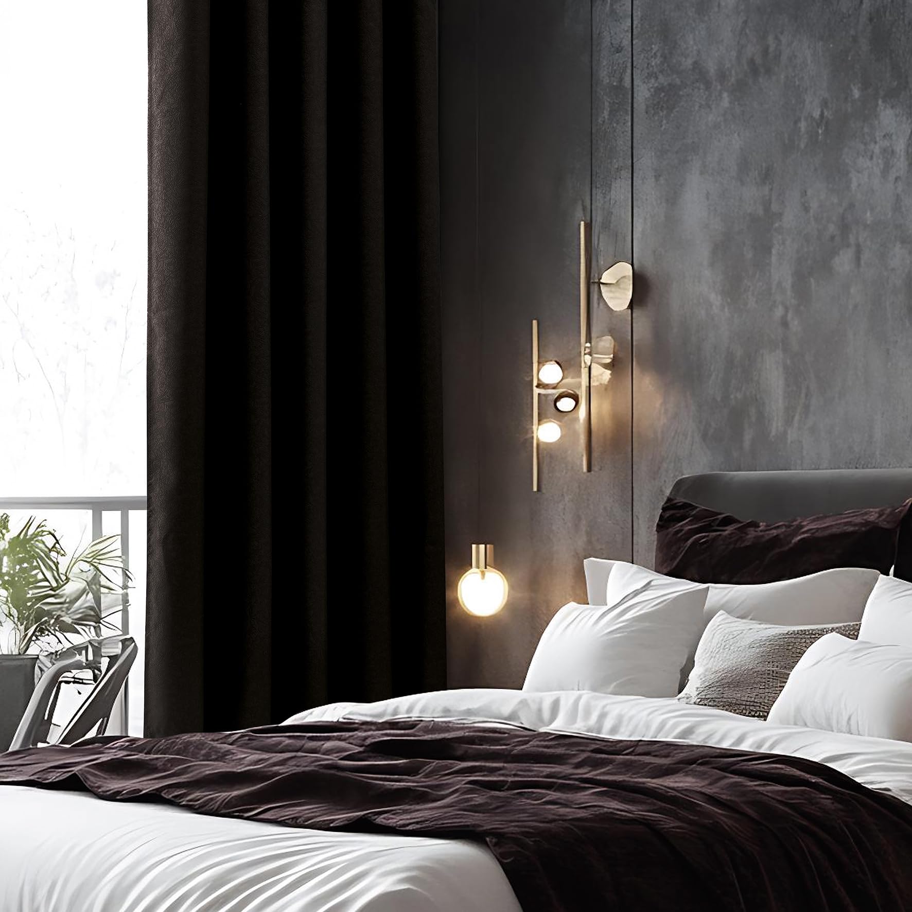 Luxury Embossed Leaf Jacquard Blackout Curtains