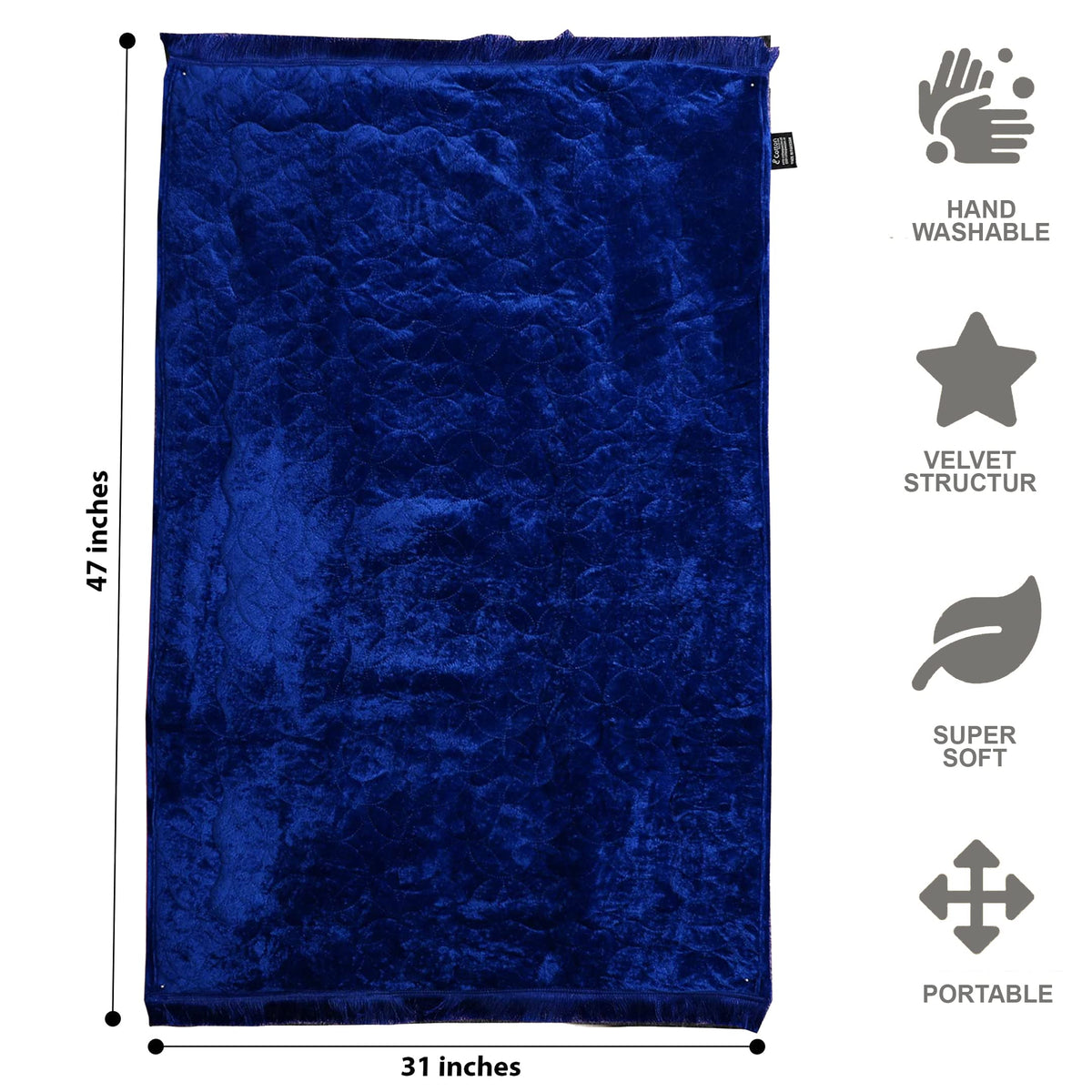 Luxury Crushed Velvet Prayer Rug
