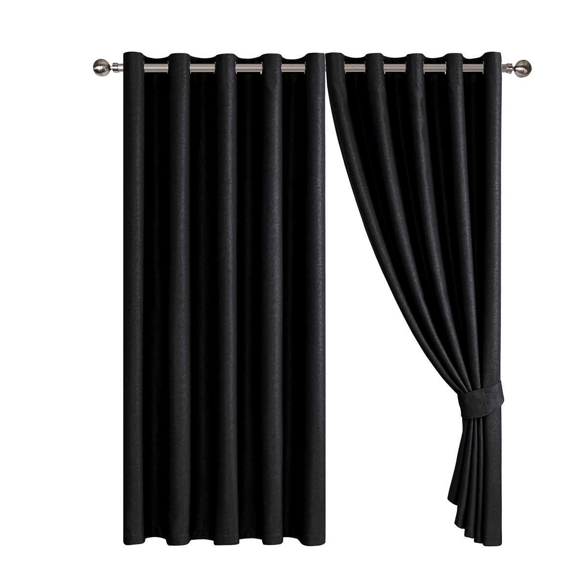 Luxury Embossed Leaf Jacquard Blackout Curtains