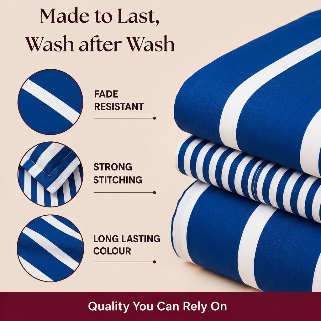 Living Premium Striped Duvet & Bedding Set – 2pc