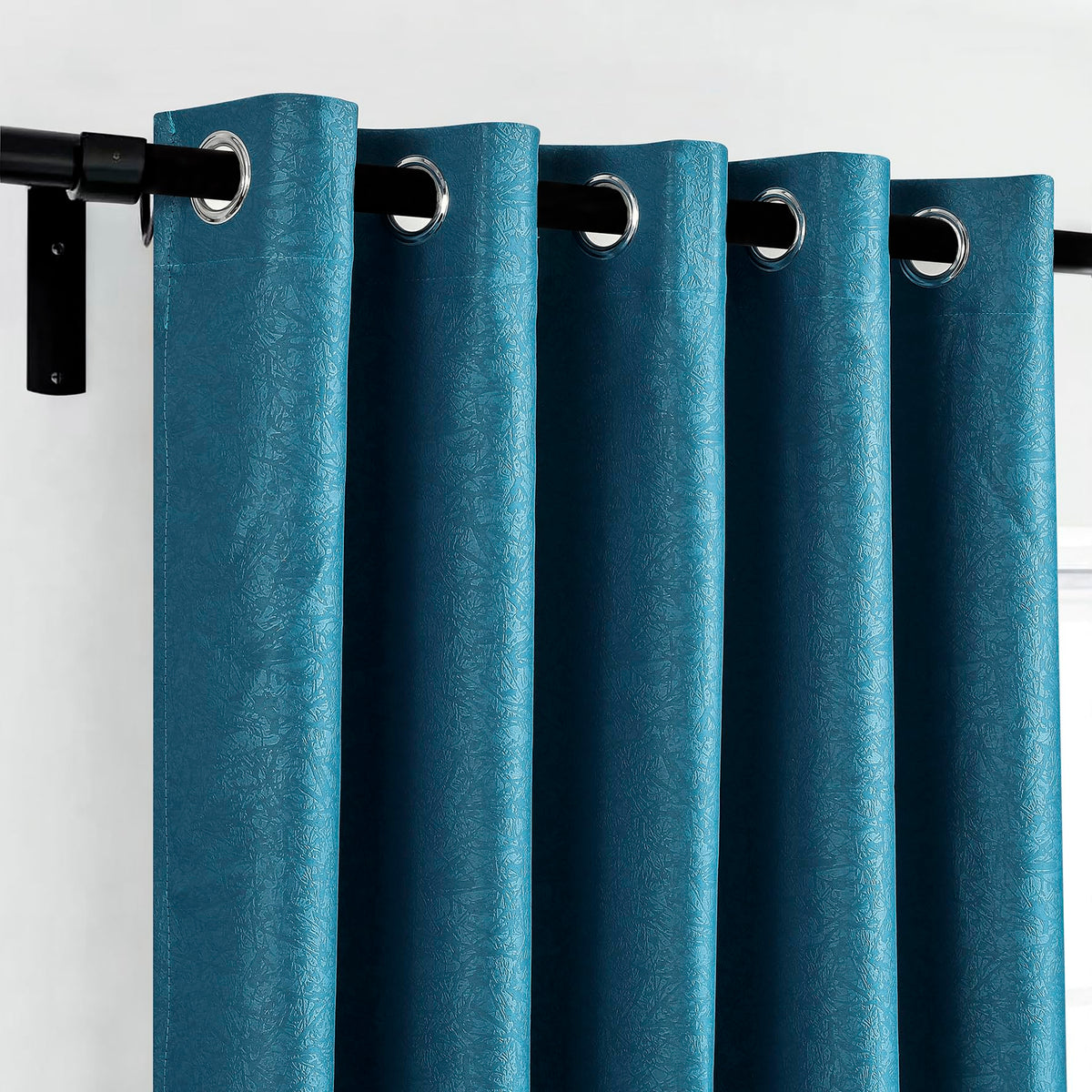 Luxury Embossed Leaf Jacquard Blackout Curtains