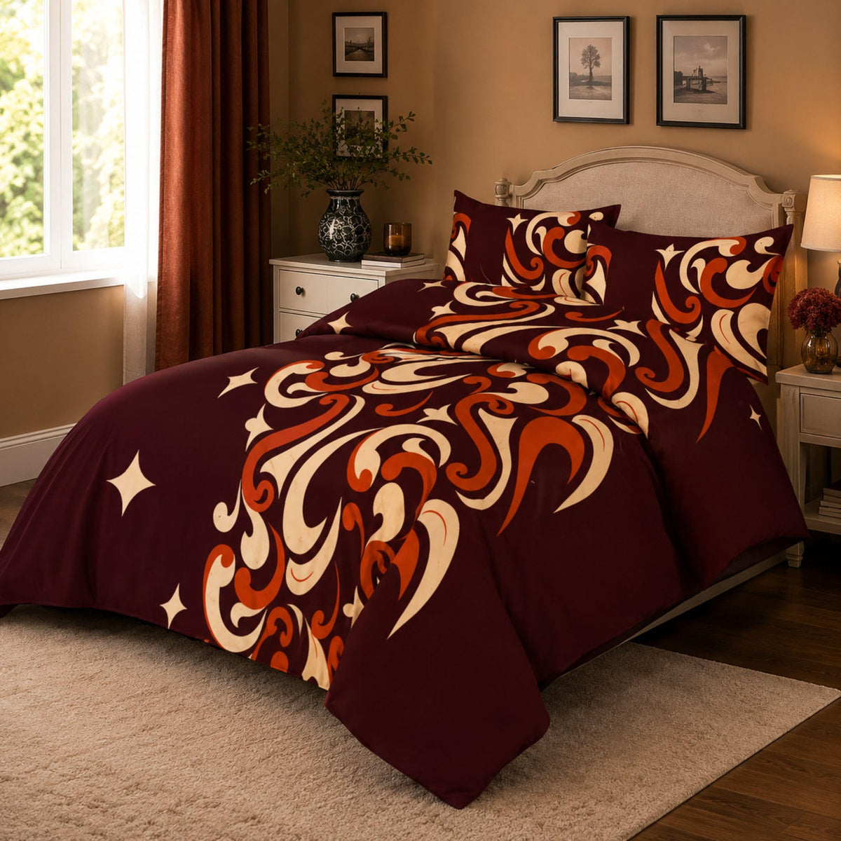 Living Premium Floral Duvet & Bedding Set Pillowcase Set