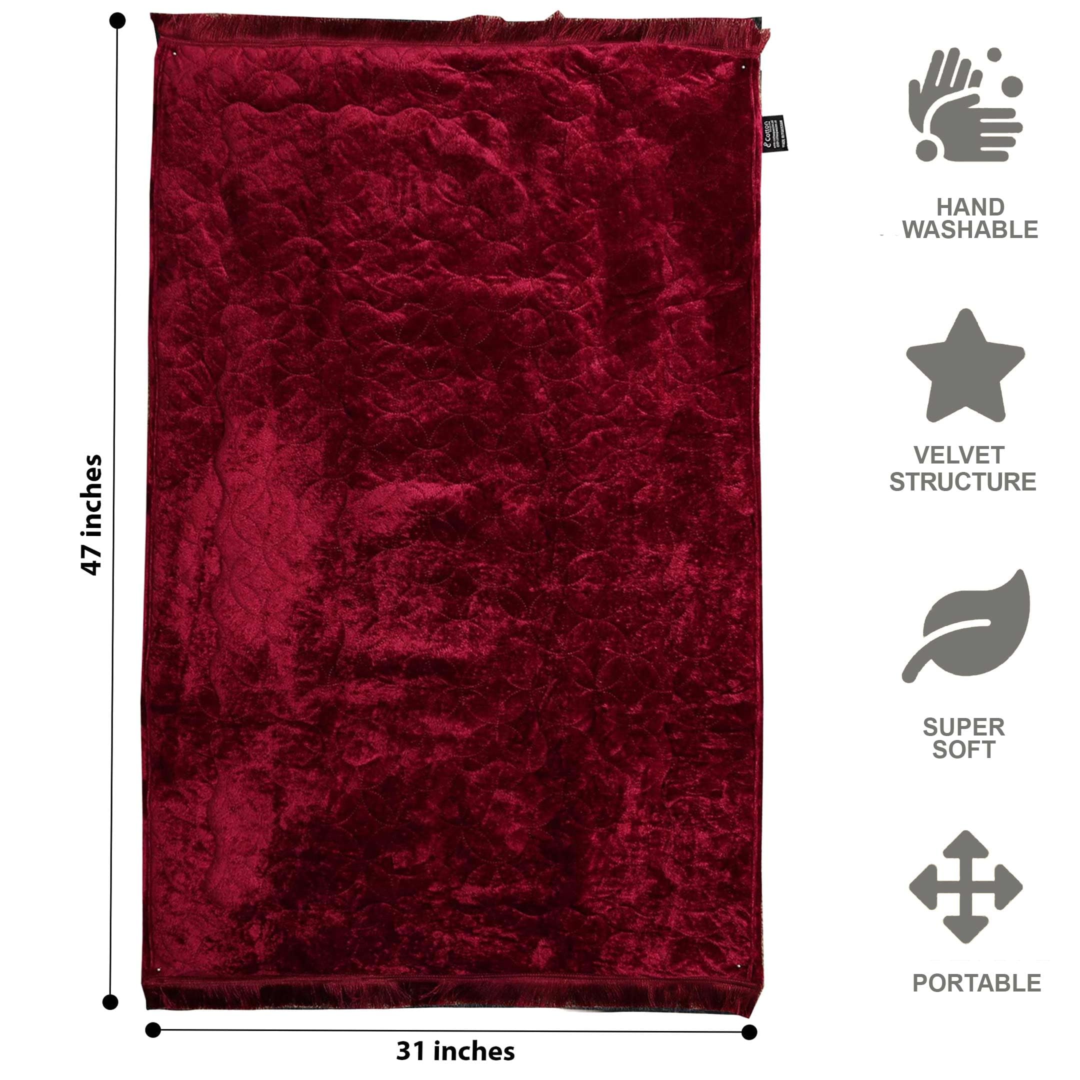 Luxury Crushed Velvet Prayer Rug