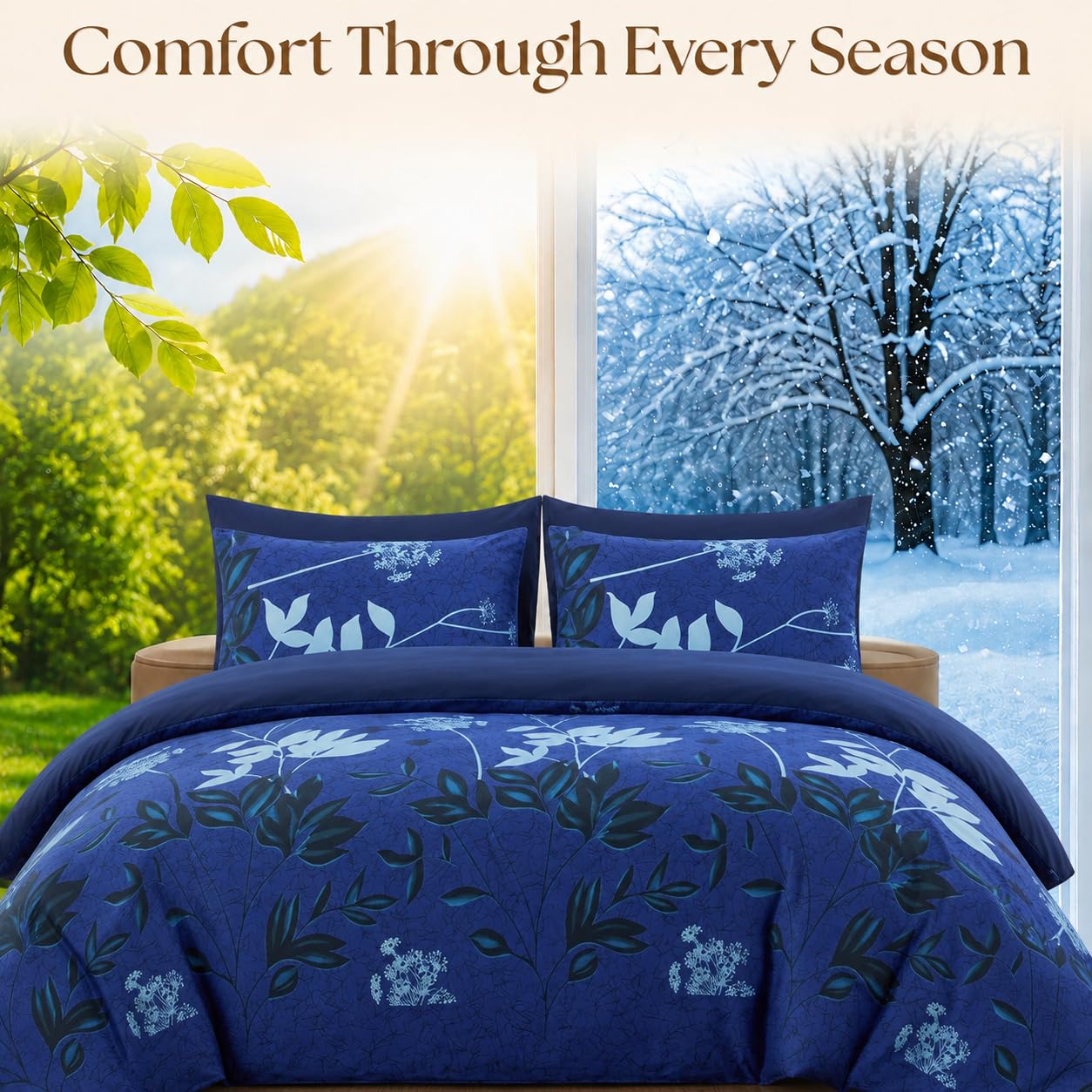 Living Luxury Complete Duvet & Bedding Set – 4pc