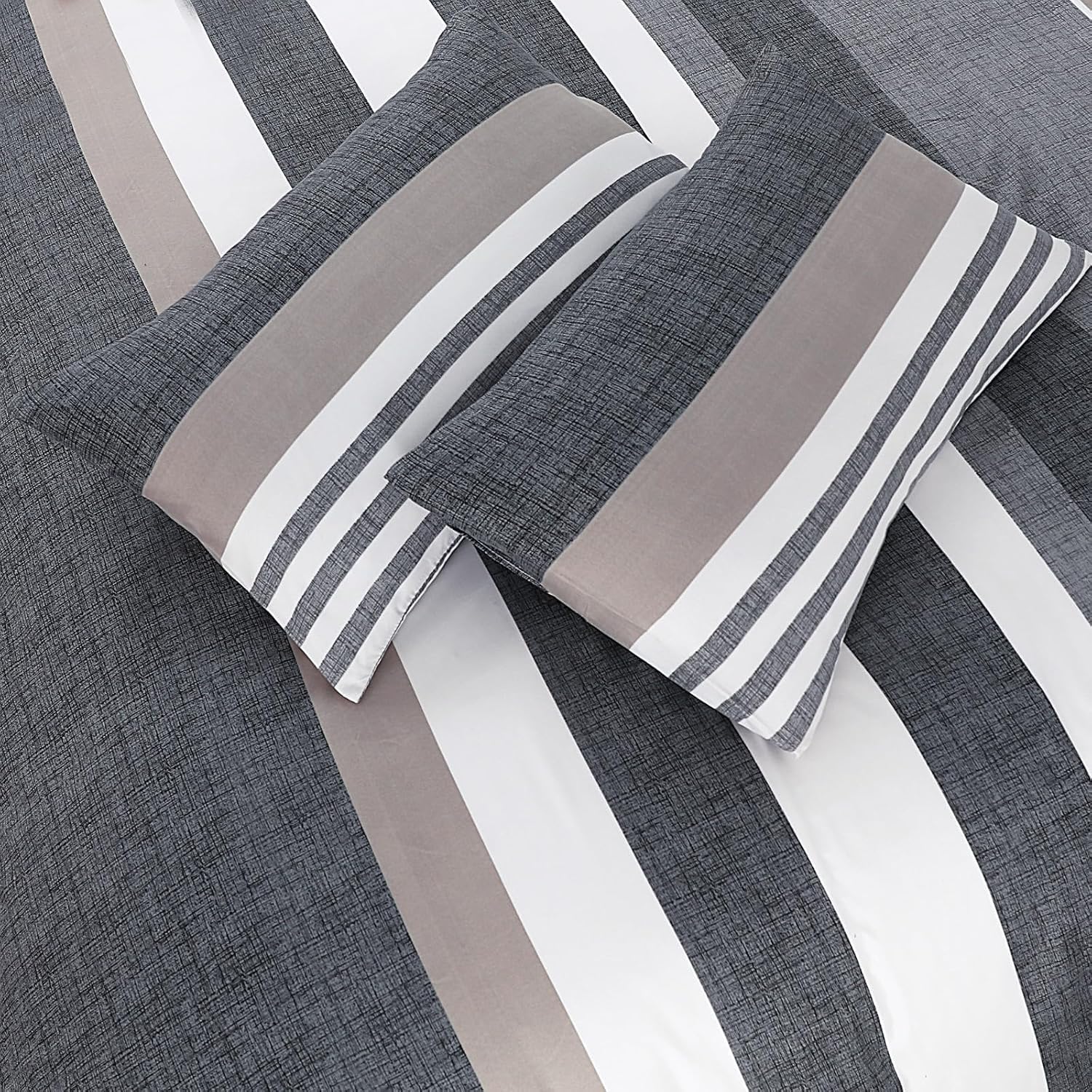 Living Premium Grey 4-Piece Microfiber Duvet Set