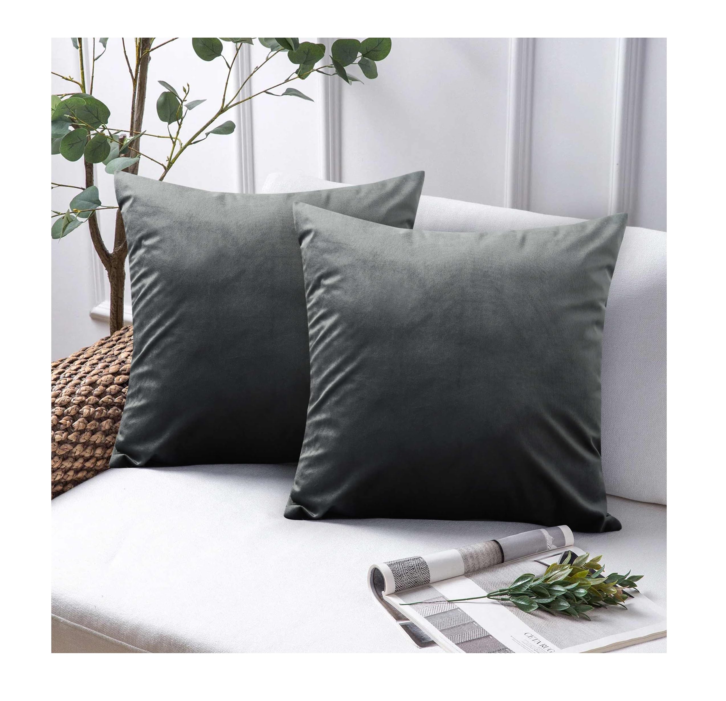 Premium Velvet Cushion Covers – 45x45cm, Set of 2