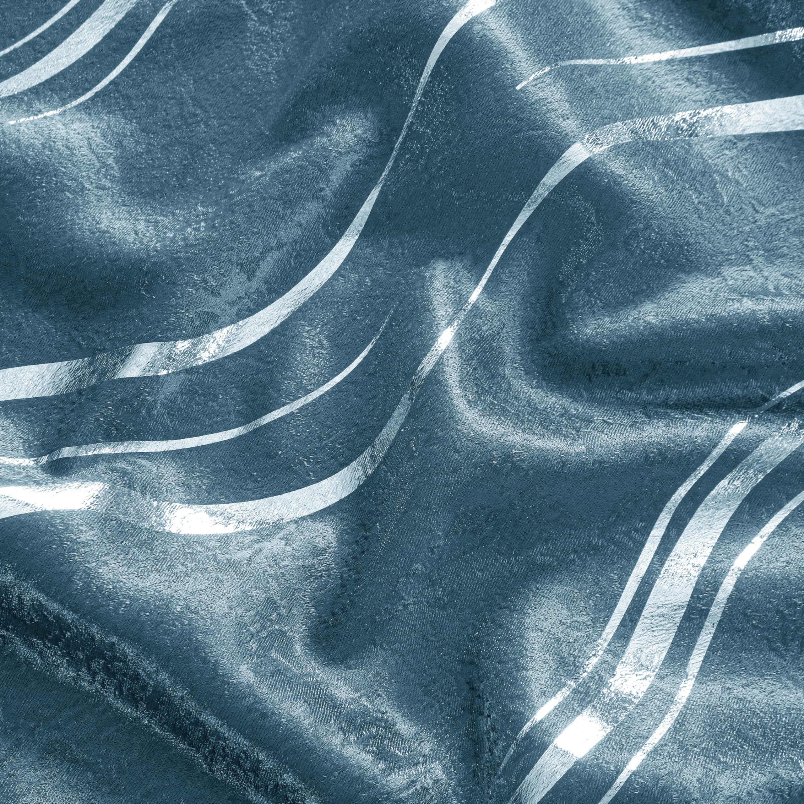 Premium Silver Wave Room Darkening Curtains – Pair