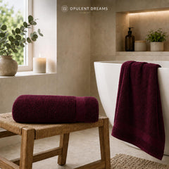 100% Egyptian Cotton Towel Set Maroon – Luxury Soft, Highly Absorbent & Quick Dry