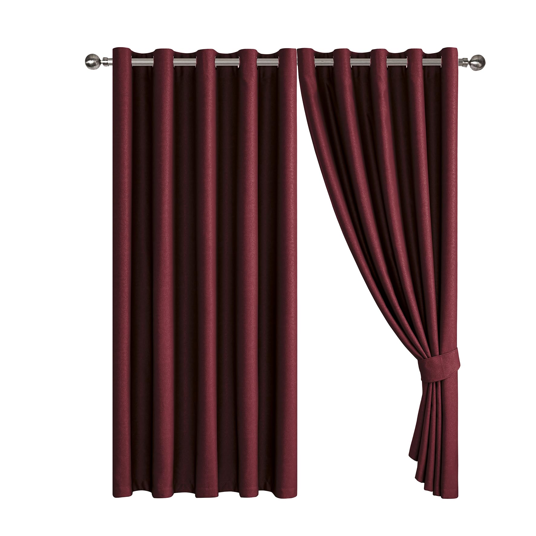 Luxury Embossed Leaf Jacquard Blackout Curtains