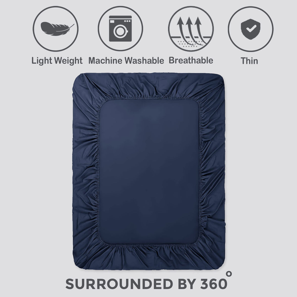 Premium 25cm Deep Microfiber Fitted Sheet