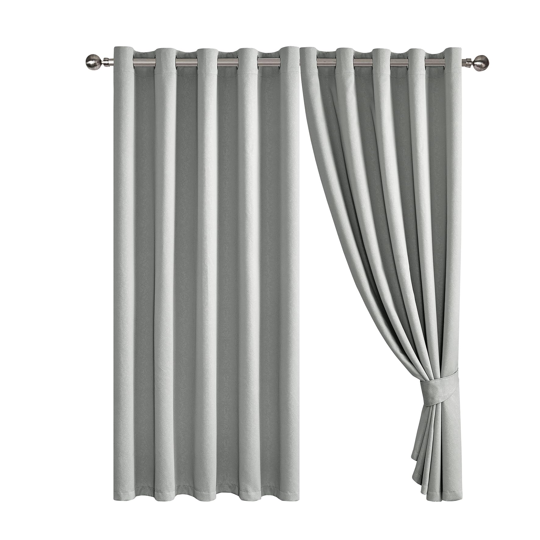 Luxury Embossed Leaf Jacquard Blackout Curtains