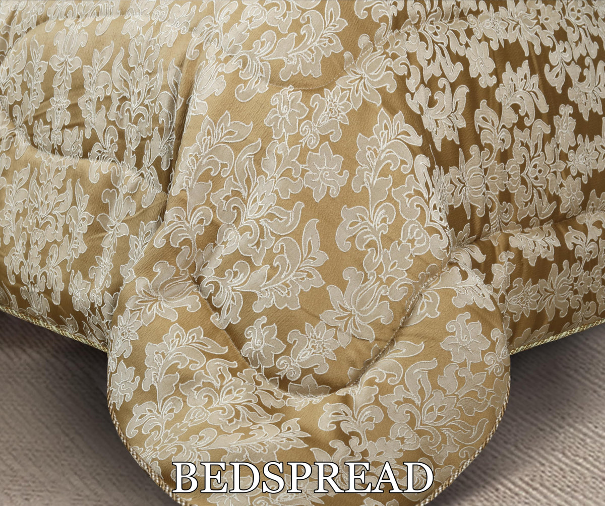 Living Luxury Jacquard Floral Comforter Set – 3pc