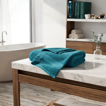Living Luxury Egyptian Cotton Towel Set – Teal