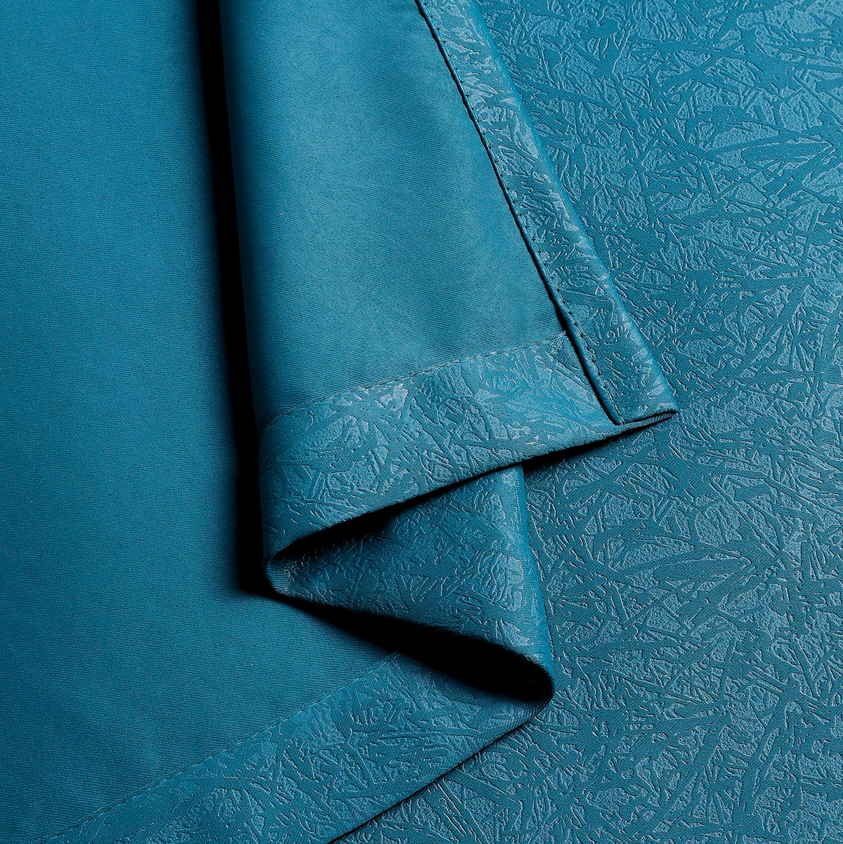 Luxury Embossed Leaf Jacquard Blackout Curtains