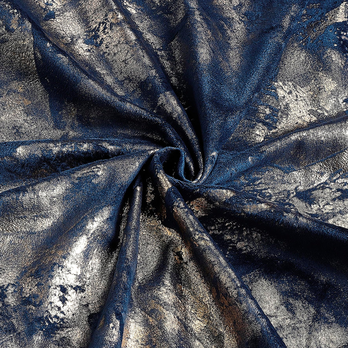 Luxury Metallic Marble Velvet Curtains – Pair