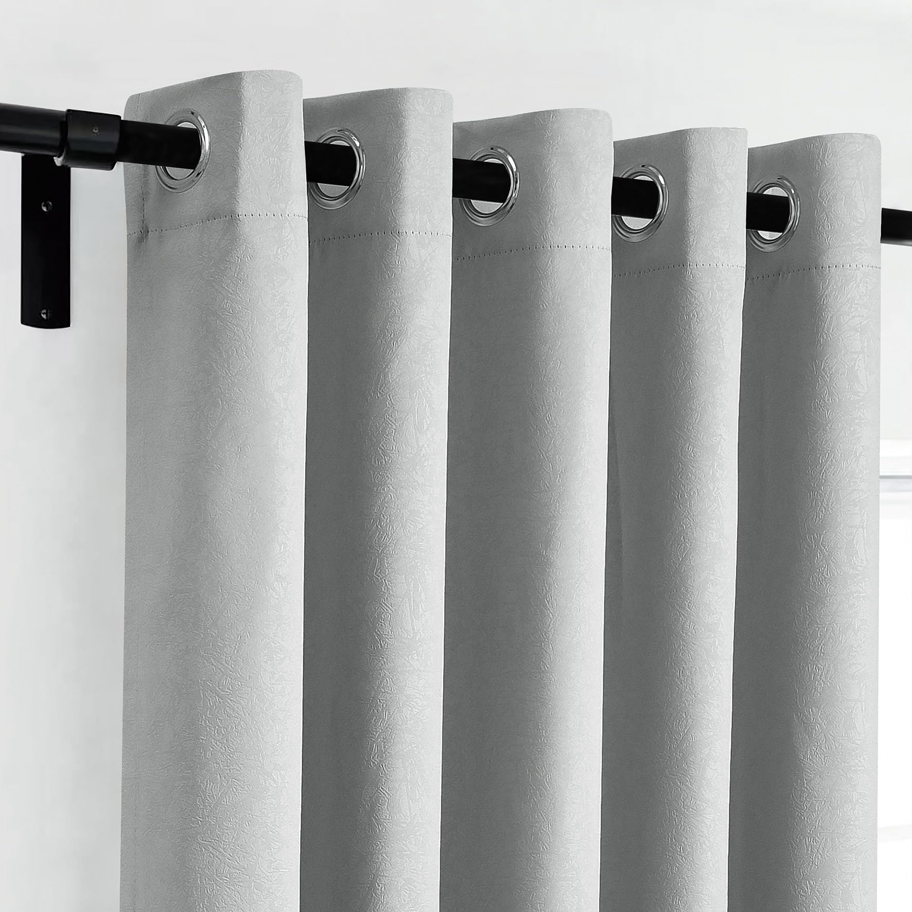 Luxury Embossed Leaf Jacquard Blackout Curtains