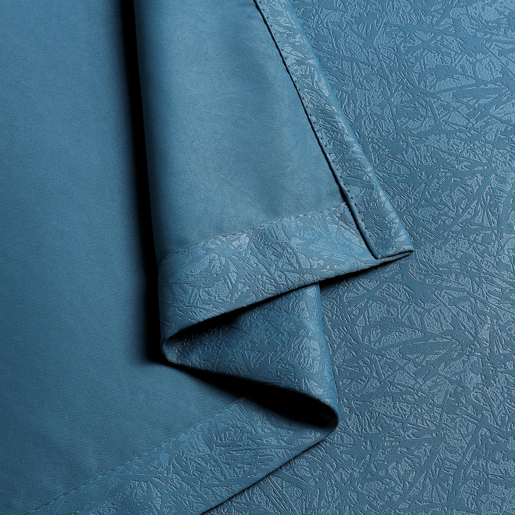 Luxury Embossed Leaf Jacquard Blackout Curtains