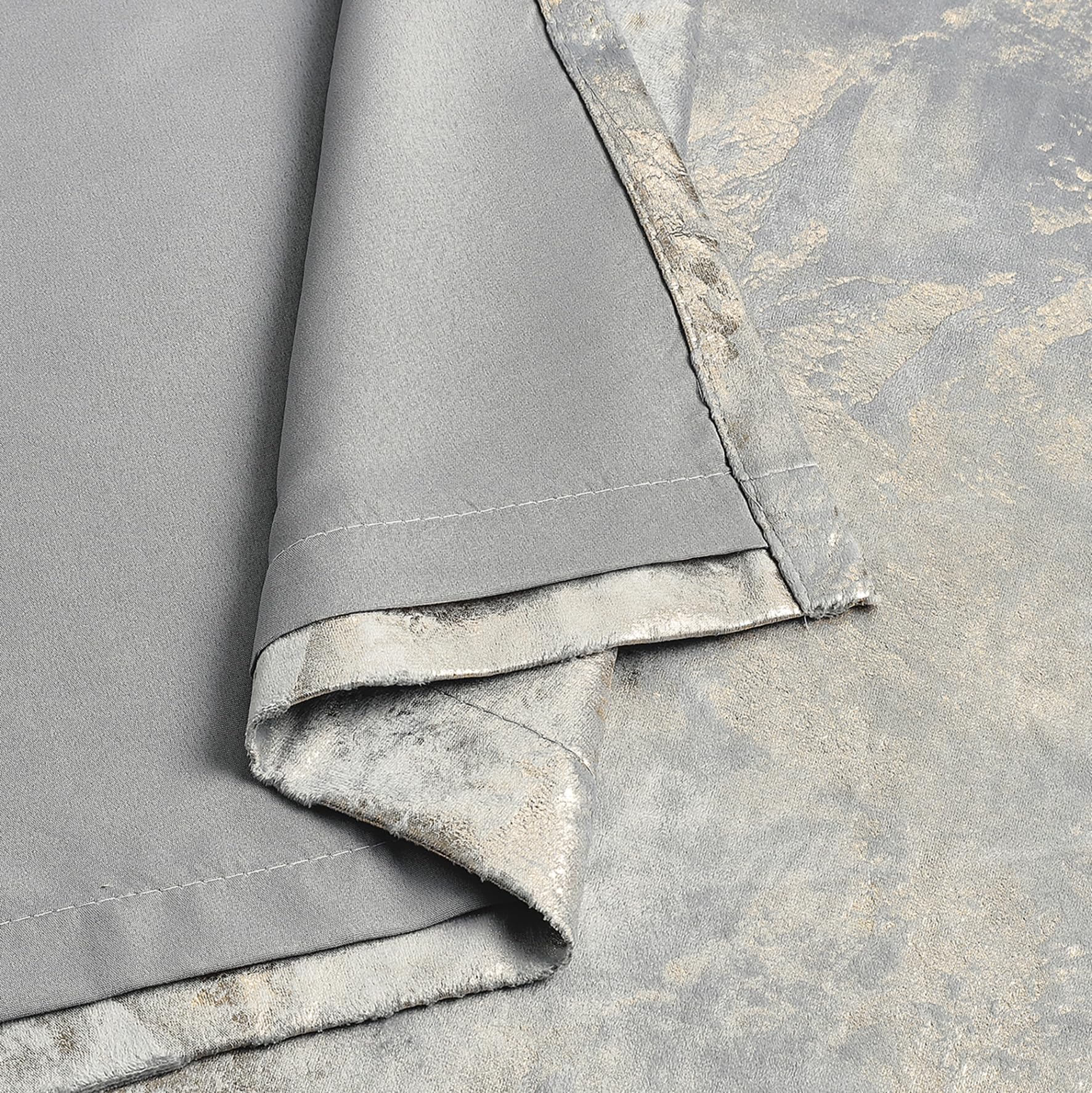 Luxury Metallic Marble Velvet Curtains – Pair