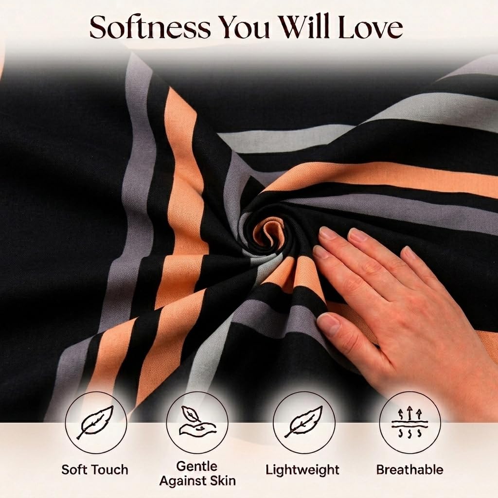 Living Luxury Striped Duvet & Bedding Set