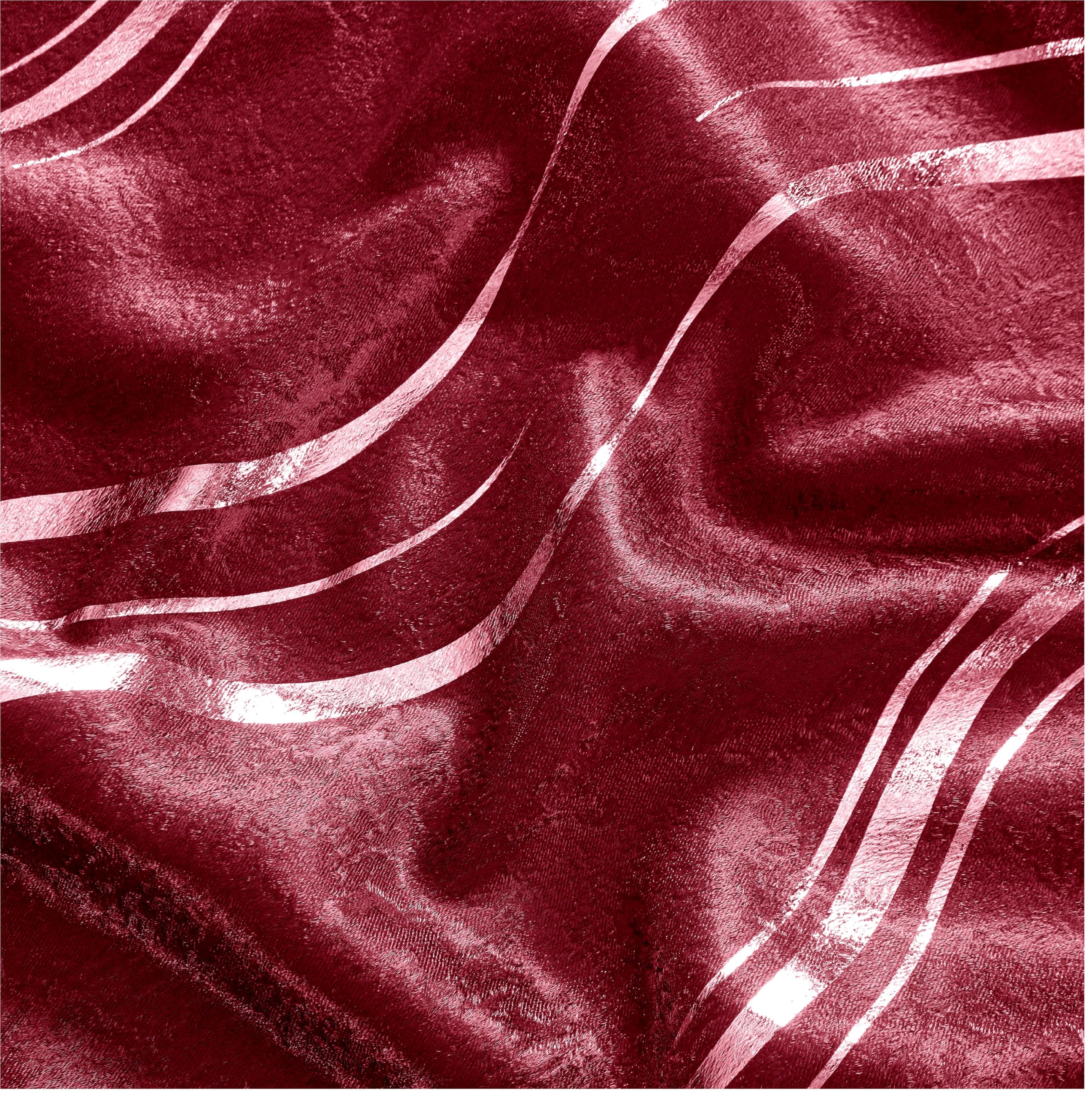Premium Silver Wave Room Darkening Curtains – Pair