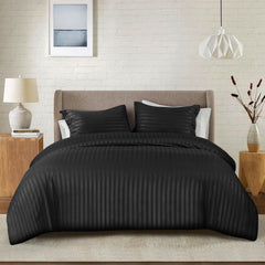 Opulent Dreams Striped Duvet Cover Set – Ultra-Soft Microfibre Bedding Set – with Quilt Cover and 2 Pillowcases - Opulent Dreams