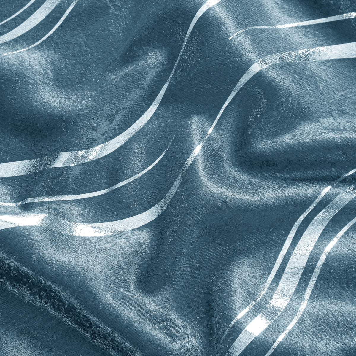 Premium Silver Wave Room Darkening Curtains – Pair