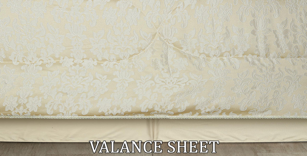 Living Luxury Jacquard Floral Comforter Set – 7pc