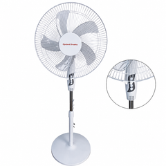 Opulent Dreams 16-Inch Pedestal Fan - Superior Cooling with 3-Speed Settings - 5 Blades - Push Button Control - High Velocity - Height Adjustable - Wide-Angle Oscillation