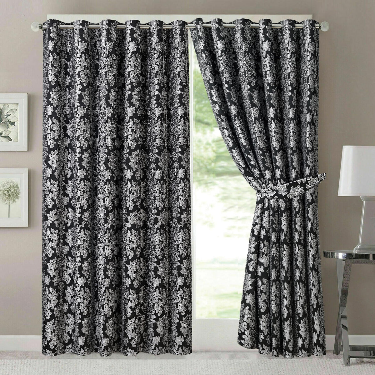 Luxury Jacquard Curtains – Fully Lined Pair
