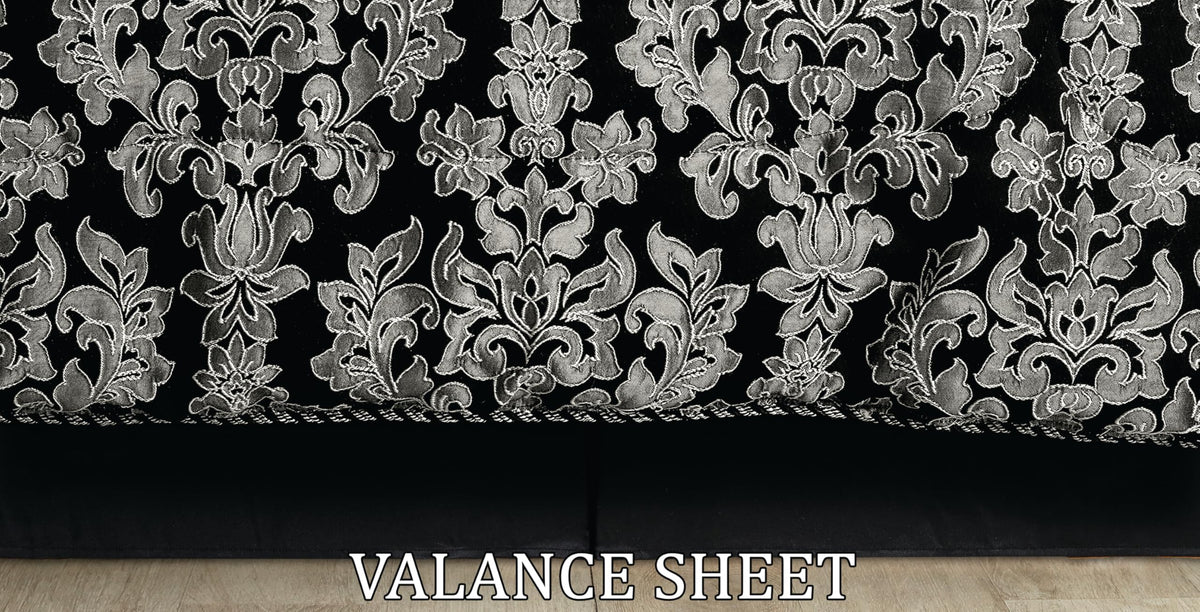 Living Luxury Jacquard Floral Comforter Set – 7pc