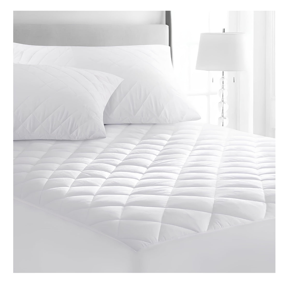 Opulent Living Quilted Mattress Protector – Extra Deep (30cm) Fitted Skirt, Breathable, Hypoallergenic, Anti-Dust Mite, Soft & Comfortable - Opulent Dreams