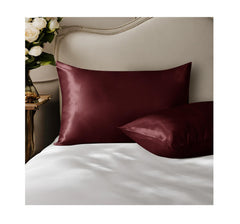Satin Pillowcases Beige – 2 Pack for Hair & Skin, Envelope Closure